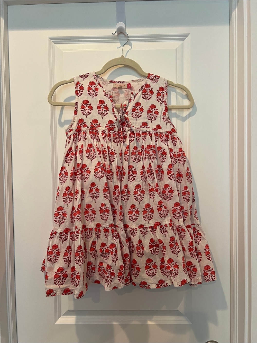 Pink Chicken Pink Floral Sleeveless Dress